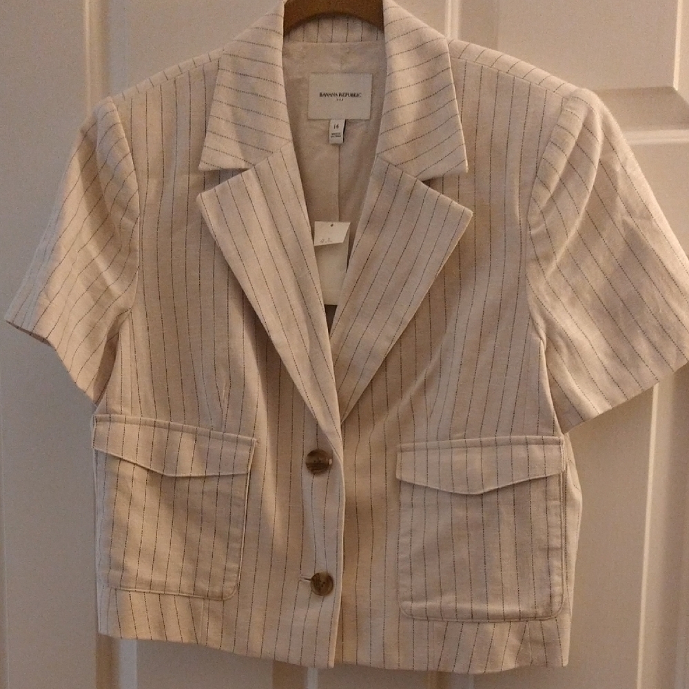 Banana Republic Cream Blazer Elegant Suit Jacket